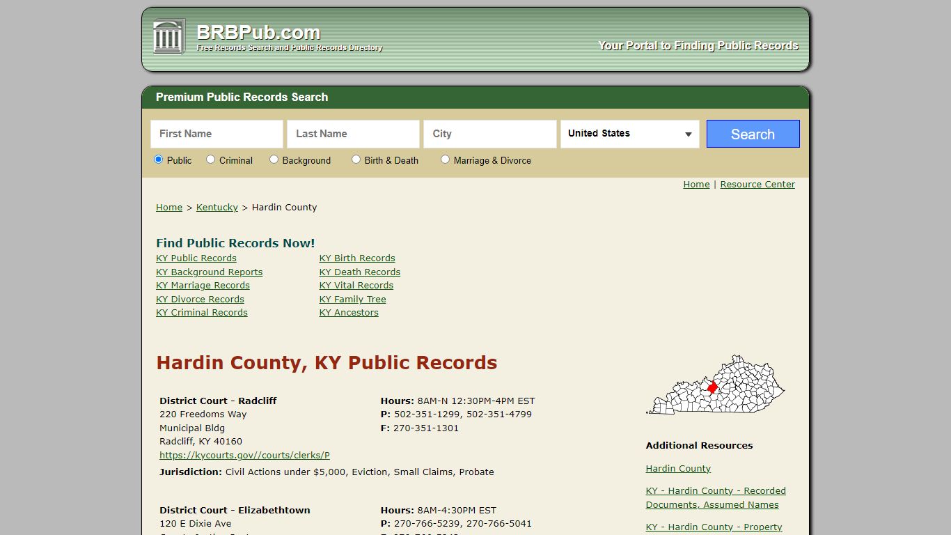 Hardin County Public Records | Search Kentucky Government ...